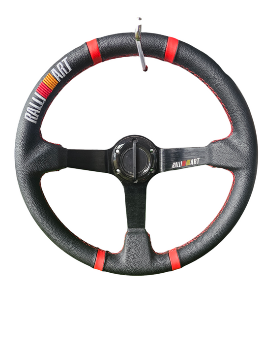 LM21 Ralliart Style Deep Steering Wheel 350mm